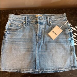 MOTHER Light Blue Denim Mini Skirt